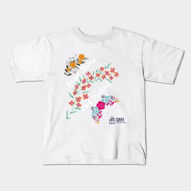 Brave and kind Kids T-Shirt by safecommunities